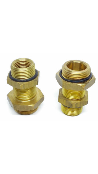 6589 M22x1,5 - M22x1,5 Pirinç Ara Nipel